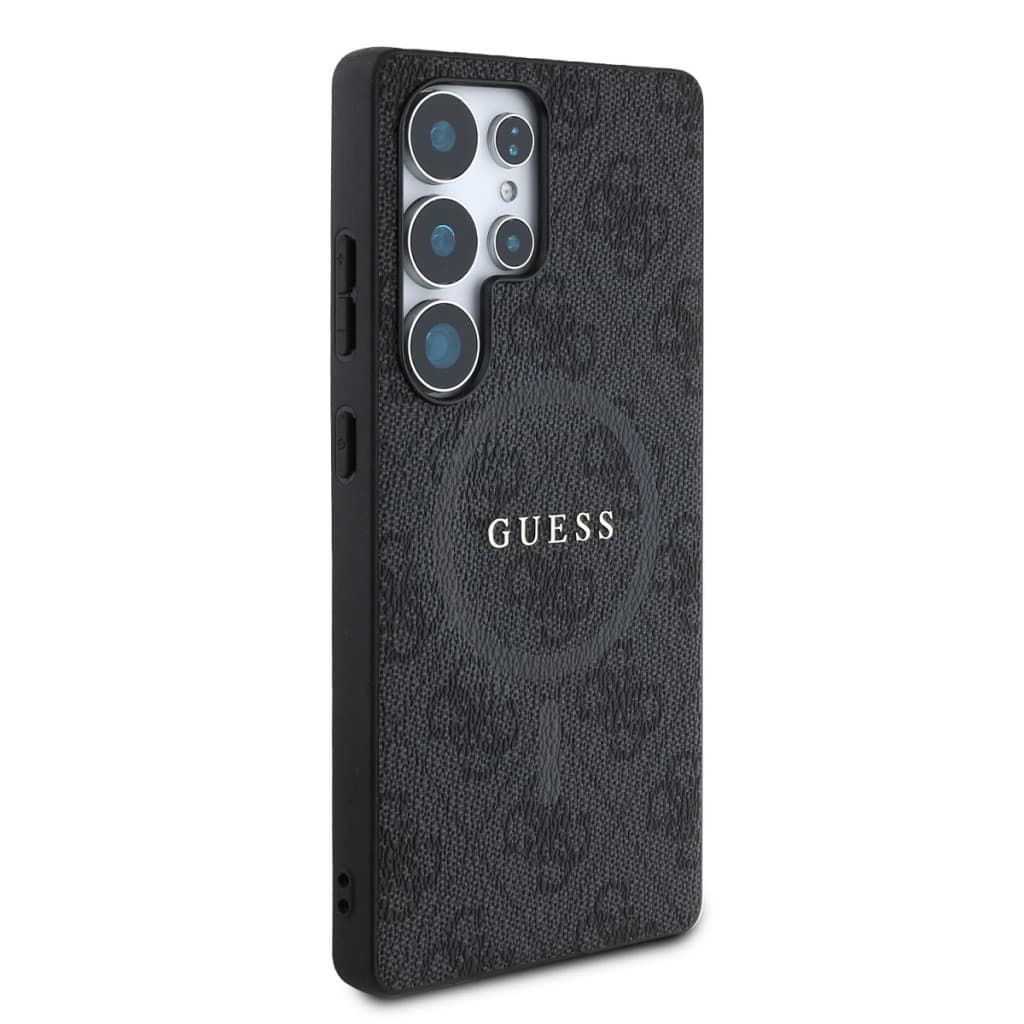 Zadní kryt Guess PU Leather 4G Colored Ring MagSafe pro Samsung Galaxy S25 Ultra Black - náhled 4