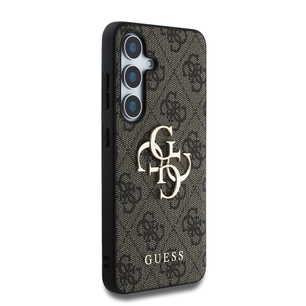 Zadní kryt Guess PU 4G Metal Logo pro Samsung Galaxy S25+ Brown - náhled 4