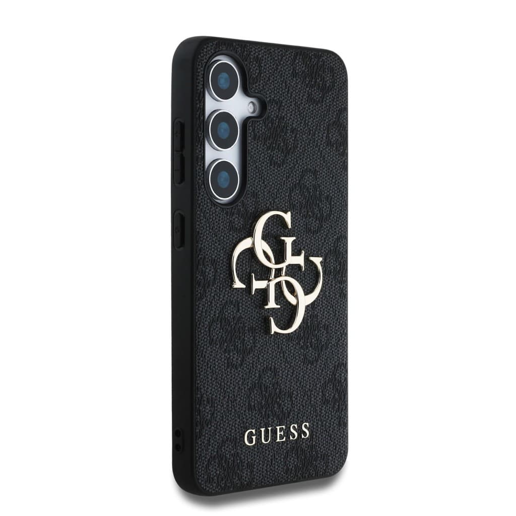 Zadní kryt Guess PU 4G Metal Logo pro Samsung Galaxy S25 Grey - náhled 4