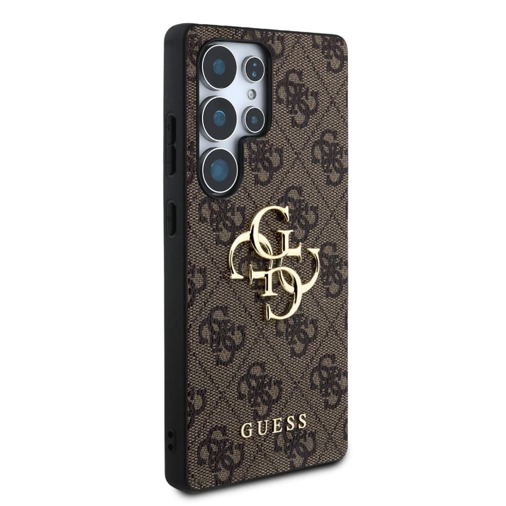 Zadní kryt Guess PU 4G Metal Logo pro Samsung Galaxy S25 Ultra Brown - náhled 4