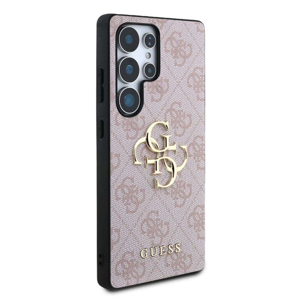 Zadní kryt Guess PU 4G Metal Logo pro Samsung Galaxy S25 Ultra Pink - náhled 4