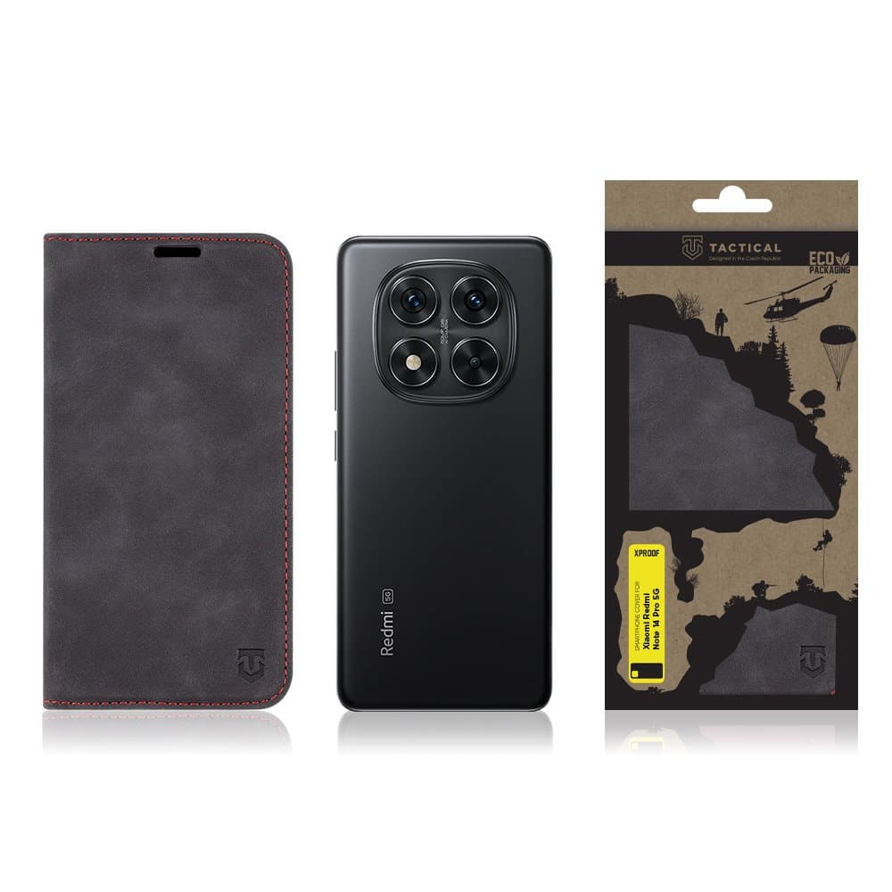Knížkové pouzdro Tactical Xproof pro Xiaomi Redmi Note 14 Pro 5G Black Hawk - náhled 3