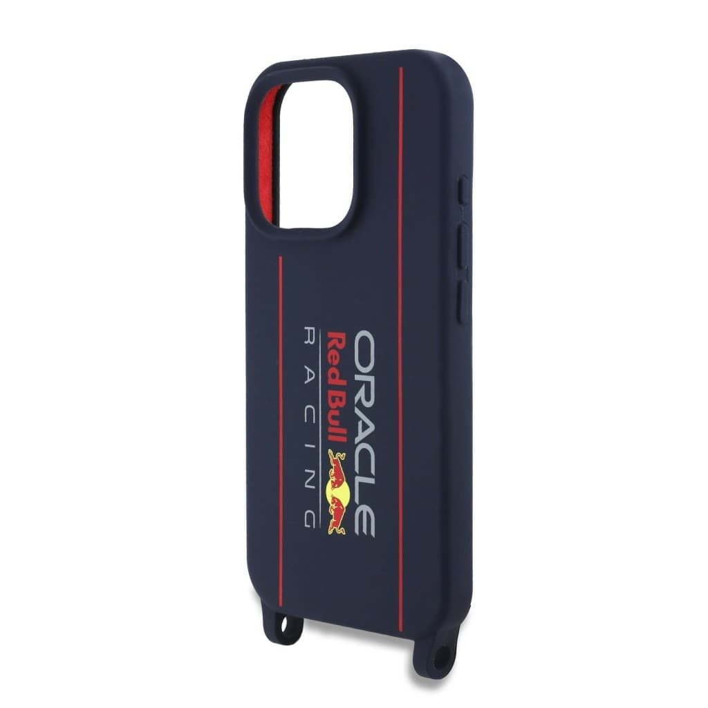 Zadní kryt Red Bull Silicone Vertical Logo MagSafe + Crossbody Popruh pro iPhone 16 Pro Navy - náhled 4