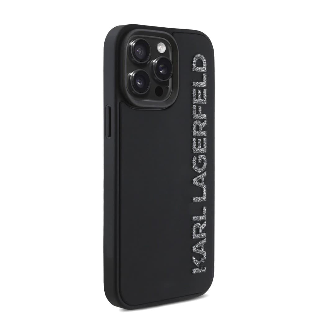 Zadní kryt Karl Lagerfeld 3D Rubber Glitter Logo pro iPhone 15 Pro Max Black - náhled 4