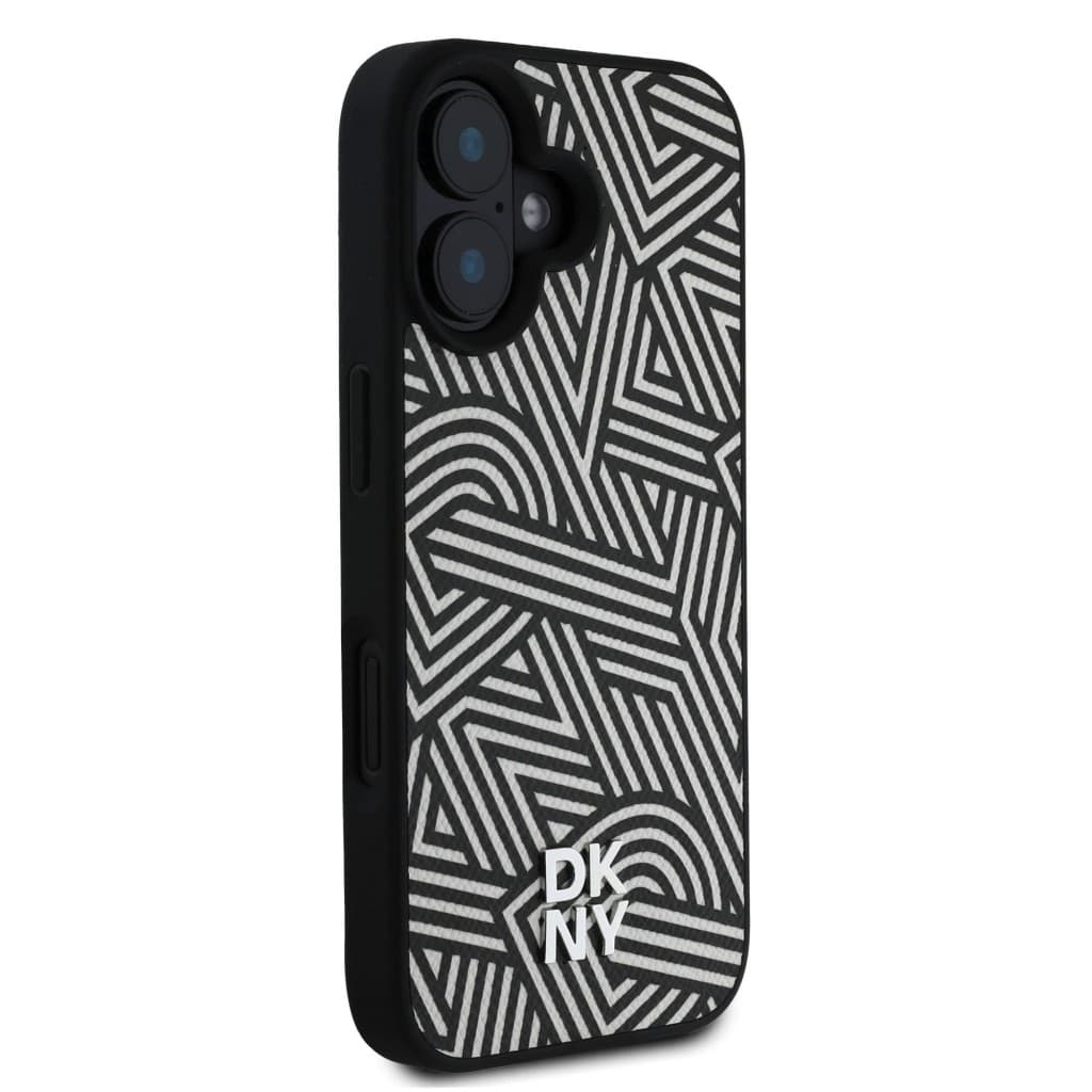 Zadní kryt DKNY PU Leather Crosswalk Pattern Magsafe pro iPhone 16 Ivory - náhled 4