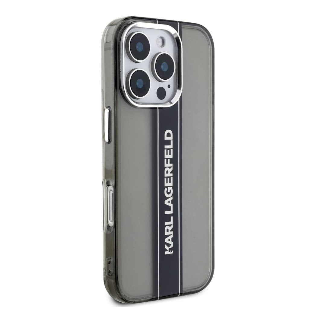 Zadní kryt Karl Lagerfeld IML Stripe Logo pro iPhone 16 Pro Max Black - náhled 4