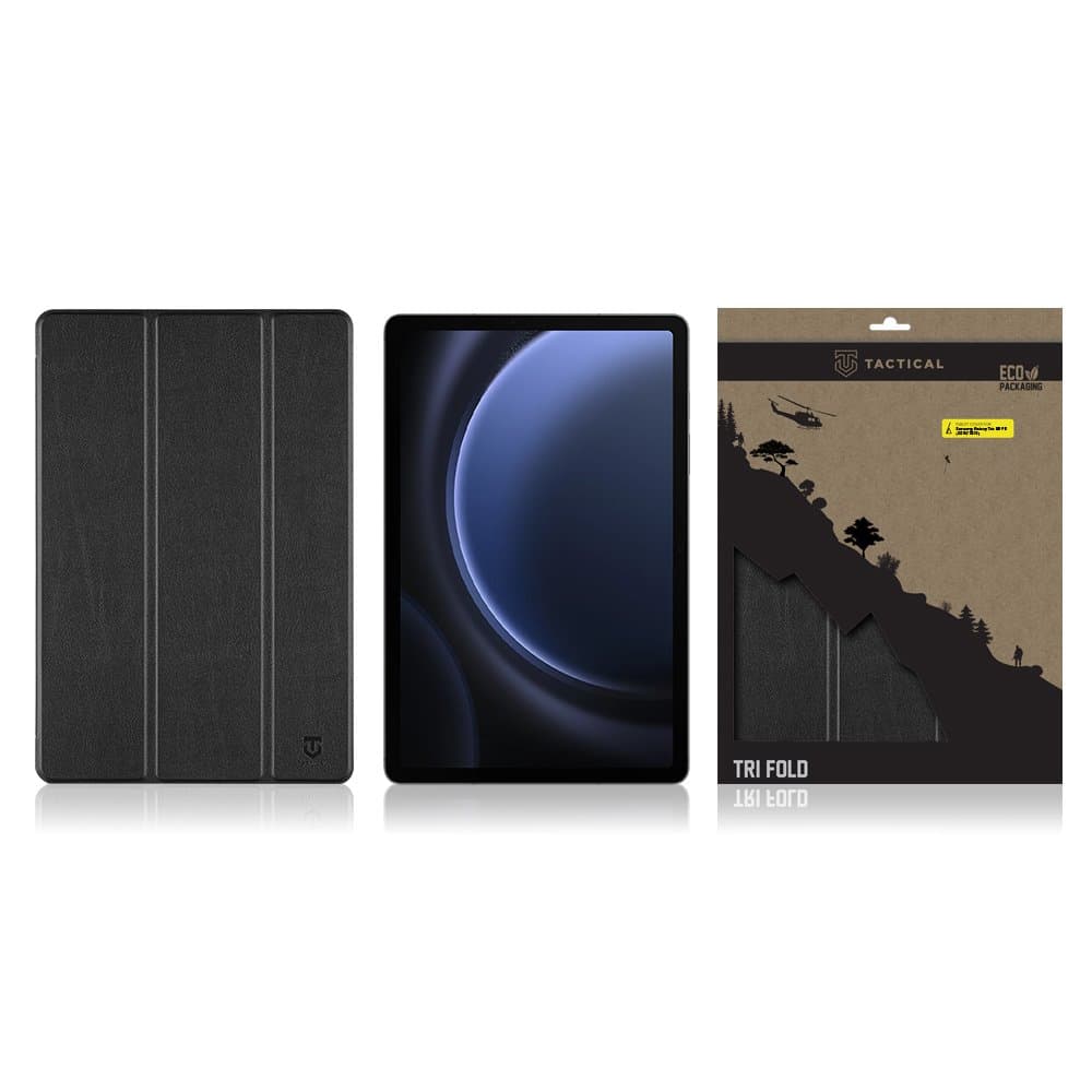 Pouzdro Tactical Book Tri Fold pro Samsung Galaxy Tab S9 FE/S10 FE/S10 Lite Black - náhled 4