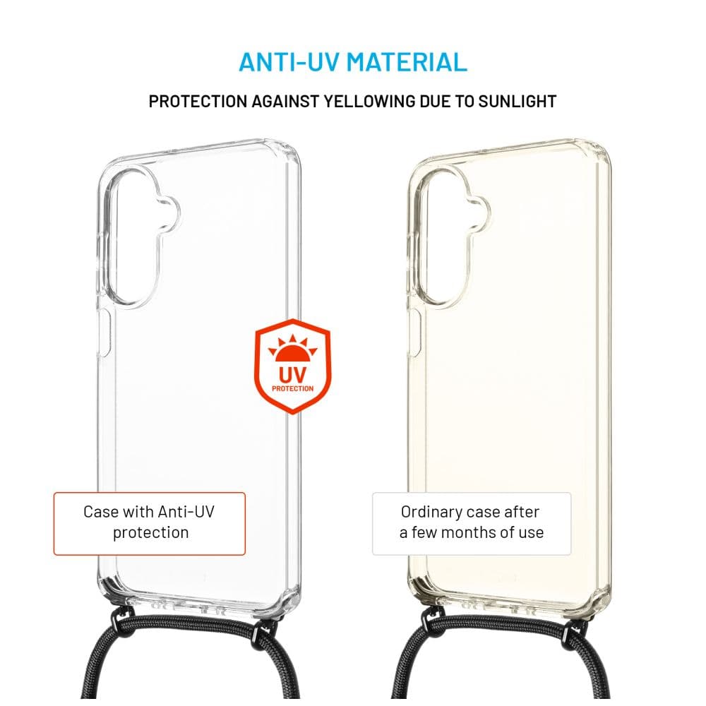 Zadní kryt FIXED Pure Neck s odnímatelnou černou šňůrkou na krk pro Samsung Galaxy A26 5G - náhled 4