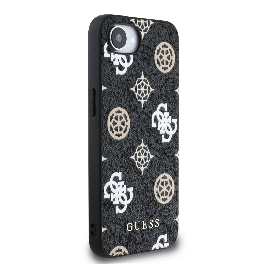 Zadní kryt Guess PU 4G Peony MagSafe pro iPhone 16e Black - náhled 4
