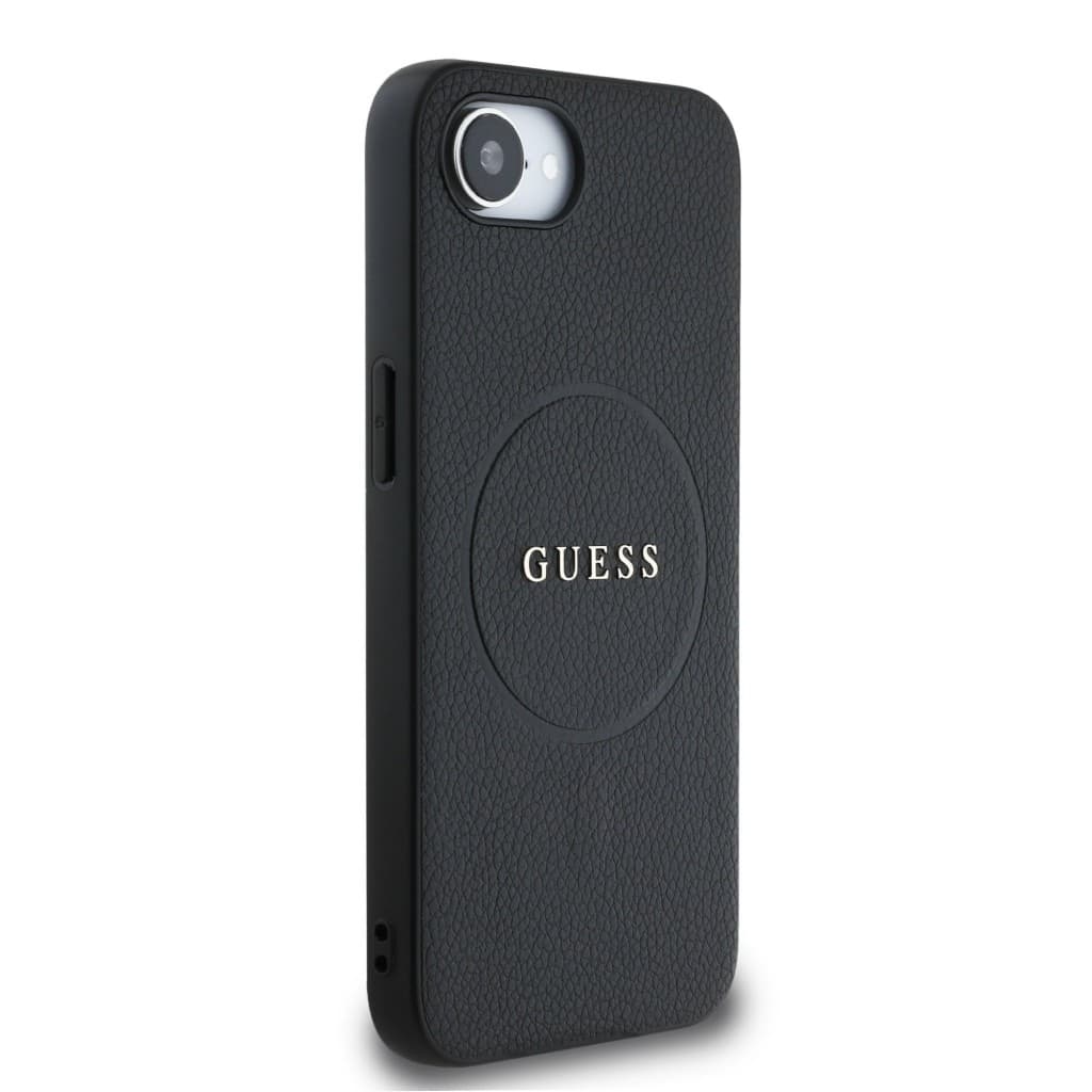 Zadní kryt Guess PU Grained Classic Logo MagSafe pro iPhone 16e Black - náhled 4