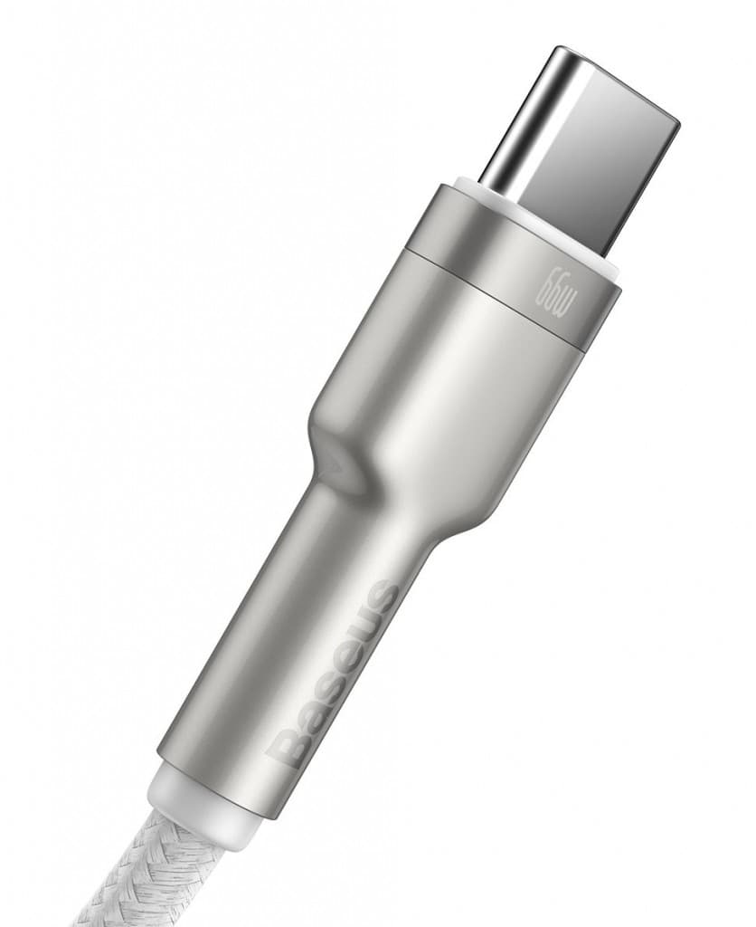 Datový kabel Baseus Cafule Metal Series USB-A - USB-C 66W 1m White - náhled 4