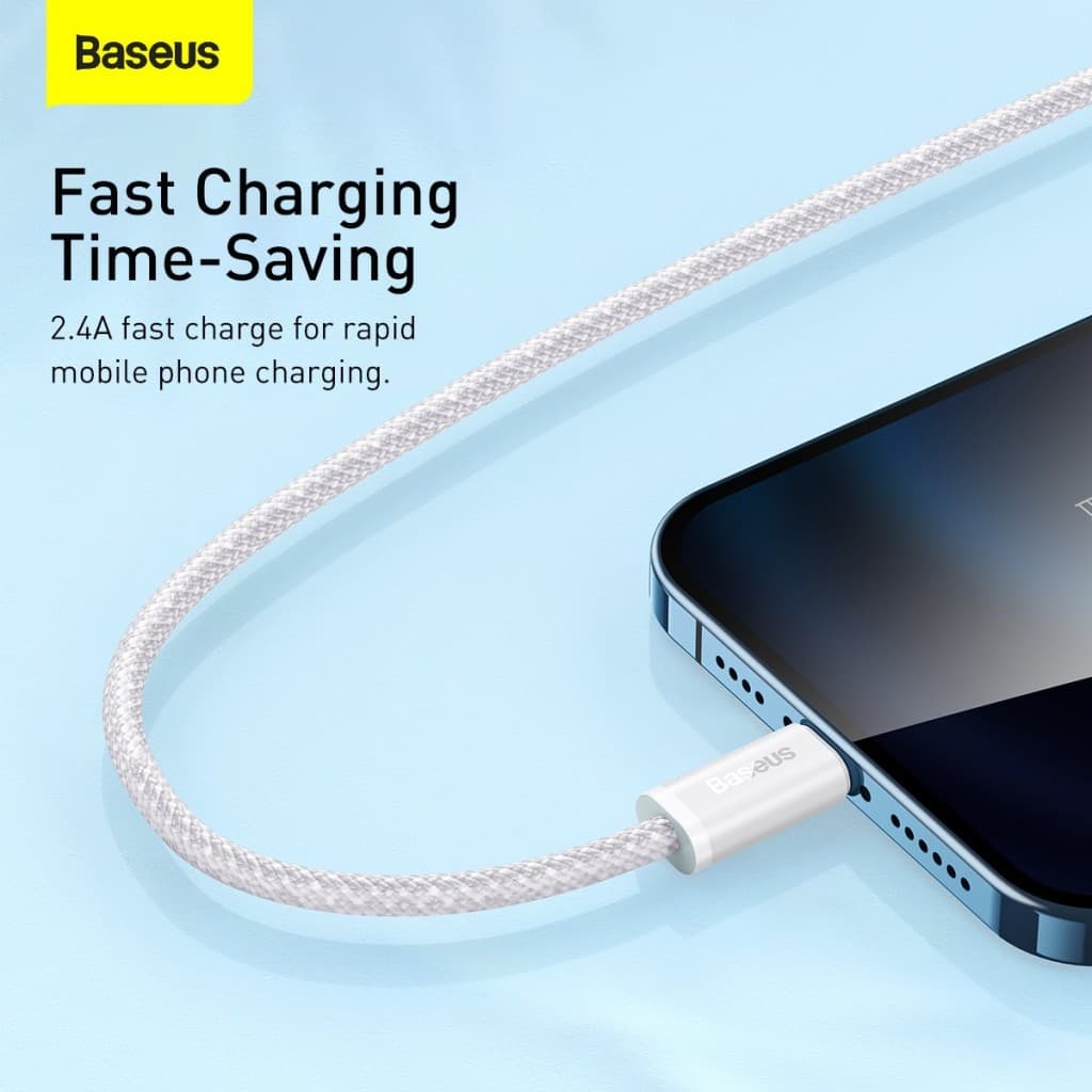 Datový kabel Baseus Dynamic Series Fast Charging USB-A - Lightning 2.4A 1m White - náhled 4