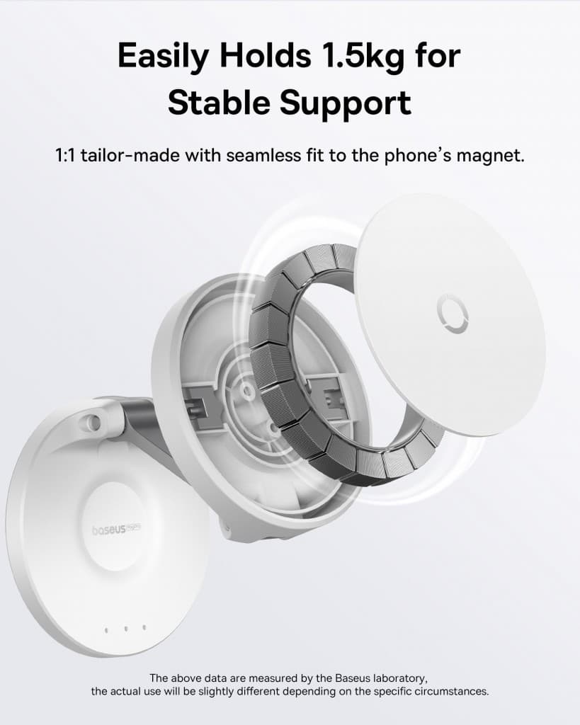 Magnetický skládací držák Baseus MagPro Cluster White - náhled 4