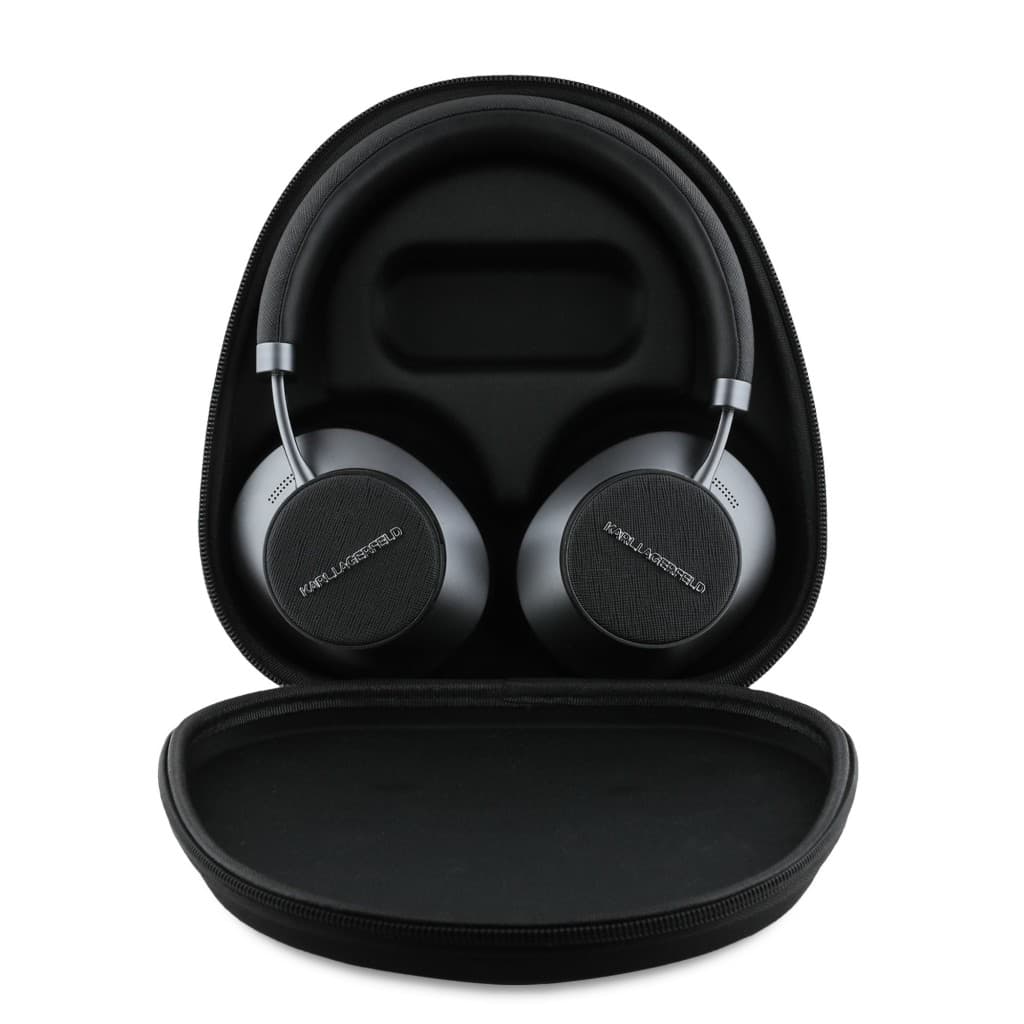 Bezdrátová sluchátka Karl Lagerfeld Saffiano Metal Logo ANC/ENC Black - náhled 4