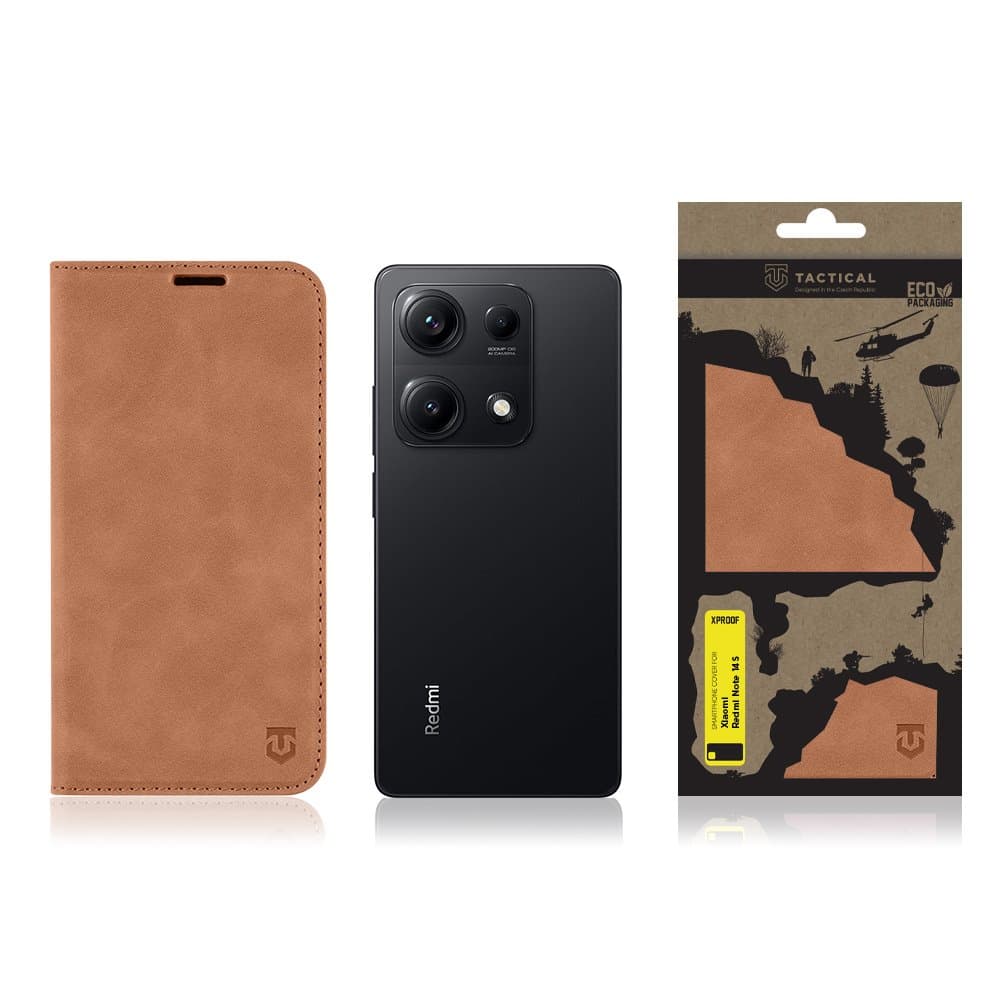 Knížkové pouzdro Tactical Xproof pro Xiaomi Redmi Note 14S Mud Brown - náhled 4