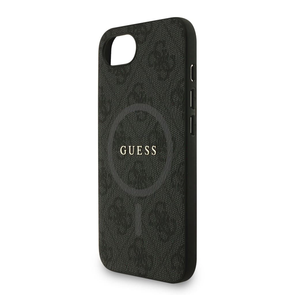 Zadní kryt Guess PU Leather 4G Colored Ring Strap MagSafe pro iPhone 16e Black - náhled 4