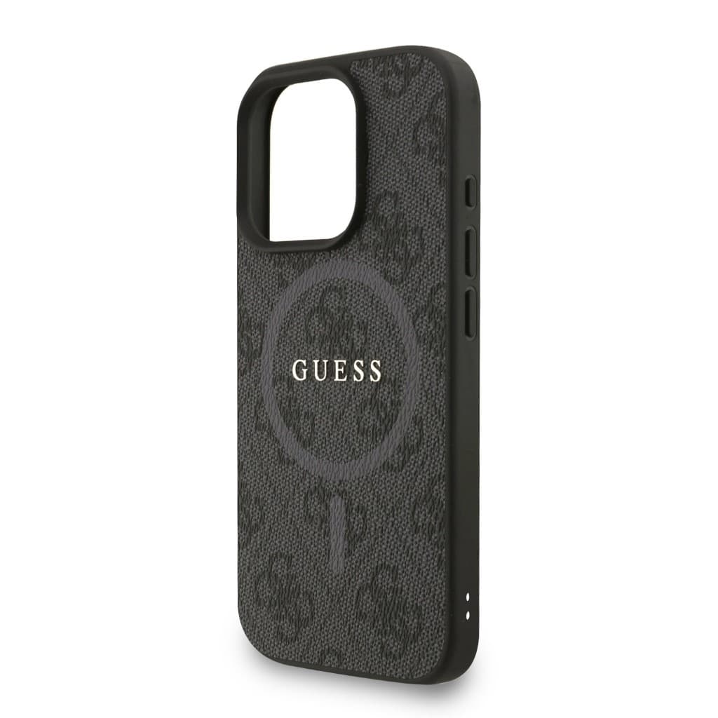 Zadní kryt Guess PU Leather 4G Colored Ring Strap MagSafe pro iPhone 16 Pro Max Black - náhled 4