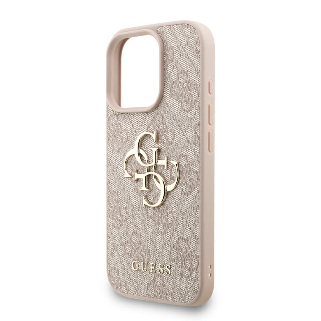 Zadní kryt Guess PU 4G Metal Logo Strap pro iPhone 16 Pro Max Pink - náhled 4