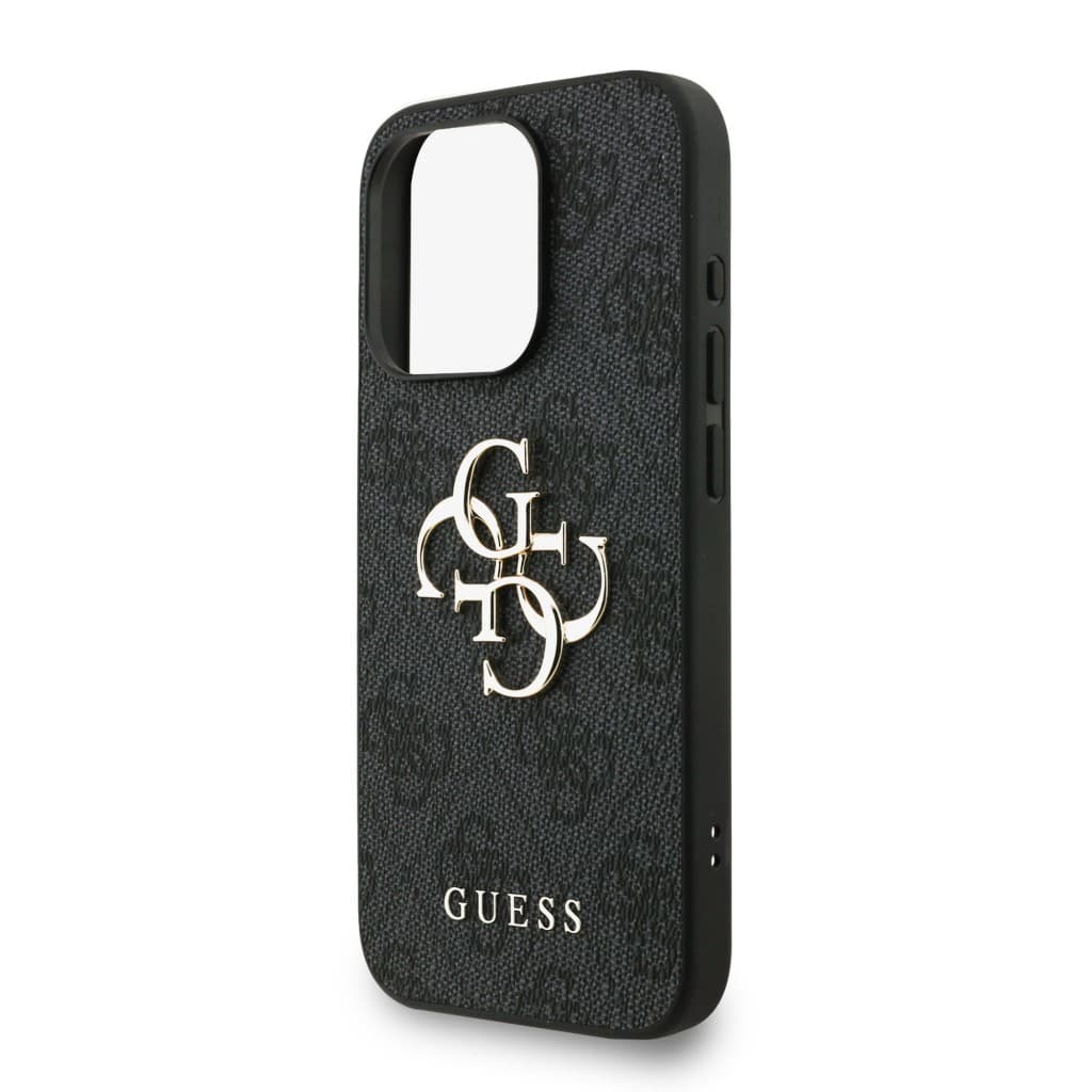 Zadní kryt Guess PU 4G Metal Logo Strap pro iPhone 15 Pro Max Black - náhled 4