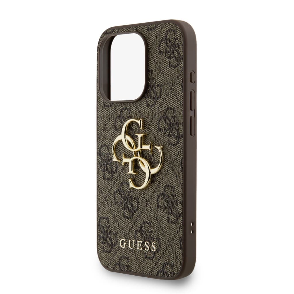 Zadní kryt Guess PU 4G Metal Logo Strap pro iPhone 15 Pro Max Brown - náhled 4