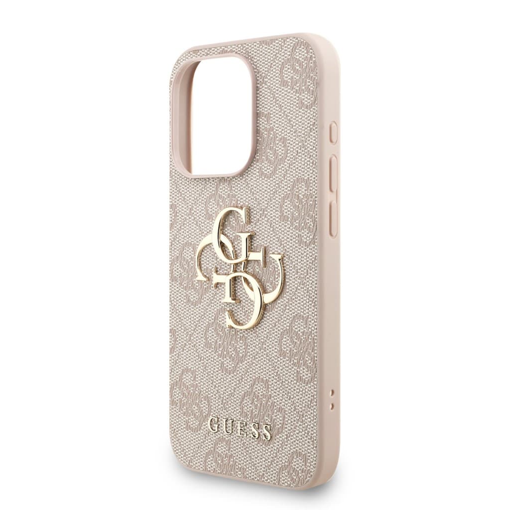 Zadní kryt Guess PU 4G Metal Logo Strap pro iPhone 15 Pro Max Pink - náhled 4