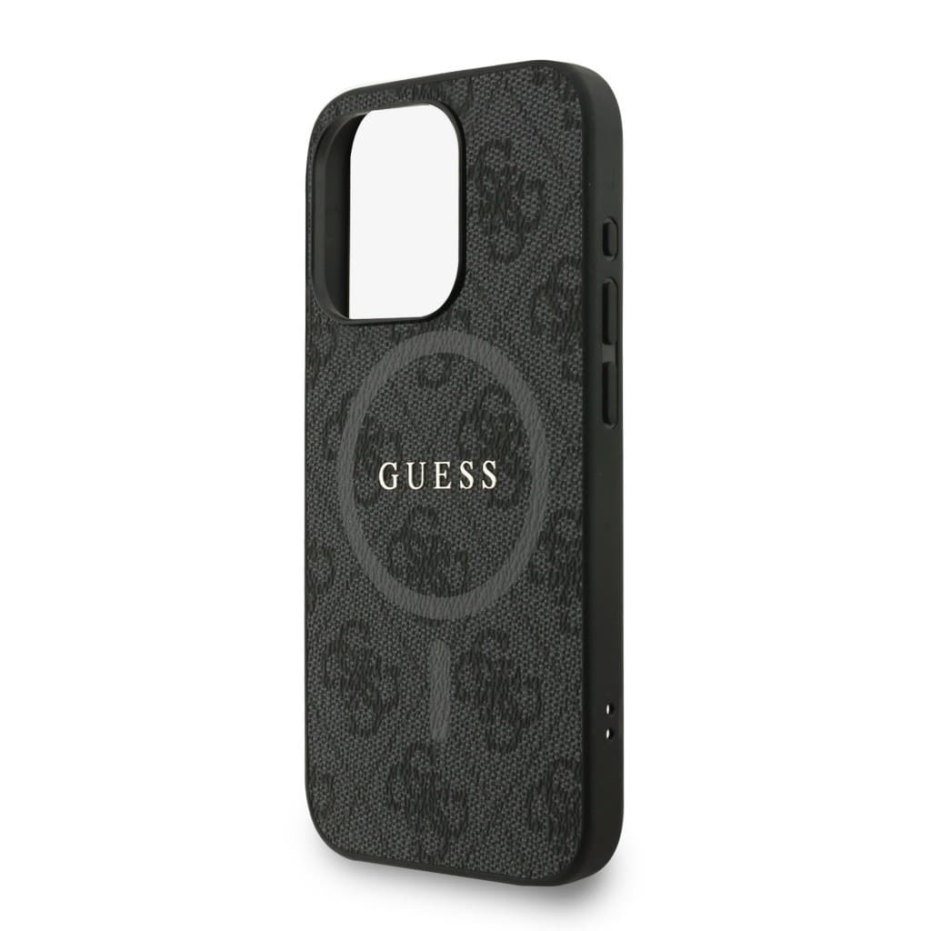 Zadní kryt Guess PU Leather 4G Colored Ring Strap MagSafe pro iPhone 15 Pro Black - náhled 4