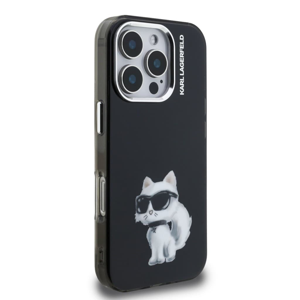 Zadní kryt Karl Lagerfeld IML Aquarelle Choupette pro iPhone 16 Pro Max Black - náhled 4