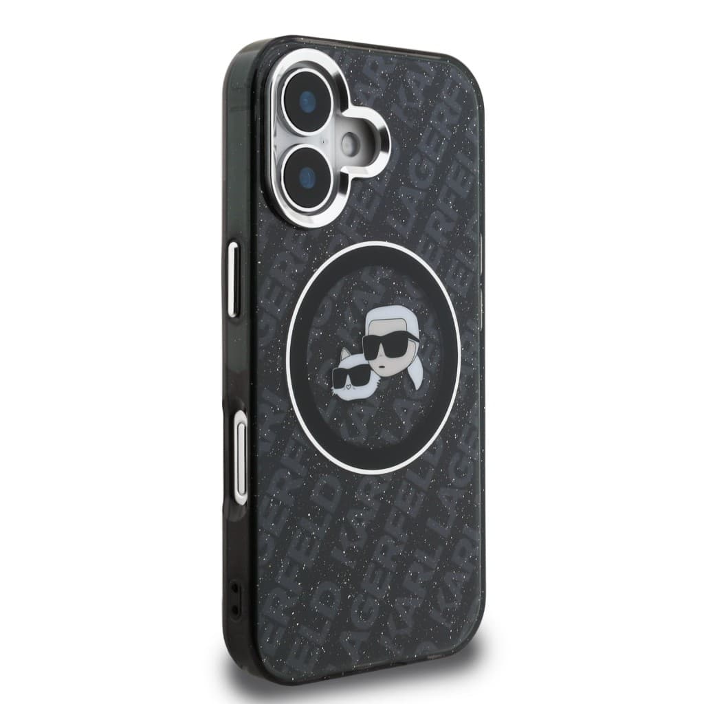Zadní kryt Karl Lagerfeld IML K&amp;CH Heads Repeated Logo MagSafe pro iPhone 16 Black - náhled 4