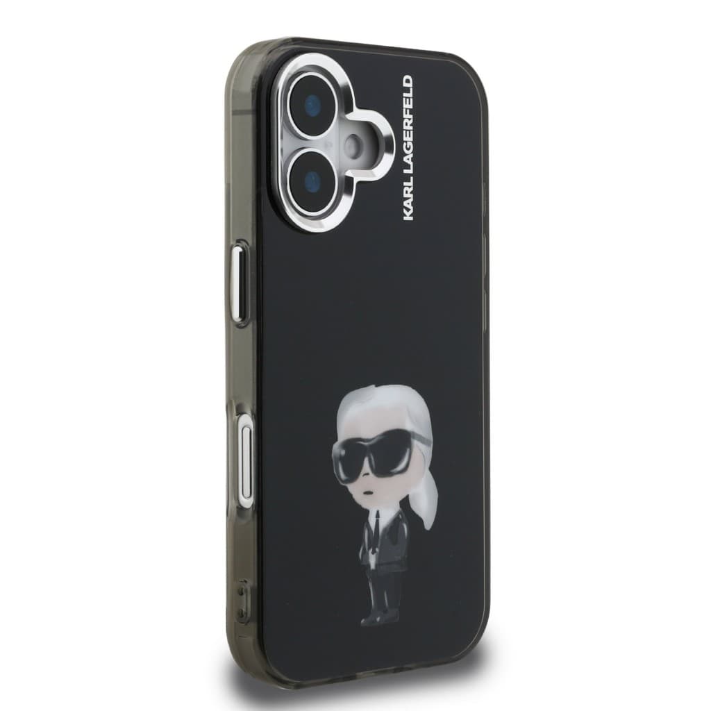 Zadní kryt Karl Lagerfeld IML Aquarelle Karl pro iPhone 16 Black - náhled 4