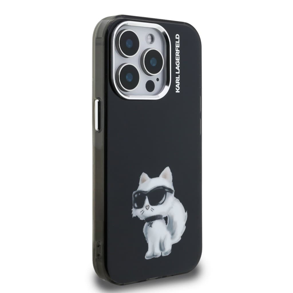 Zadní kryt Karl Lagerfeld IML Aquarelle Choupette pro iPhone 15 Pro Black - náhled 4