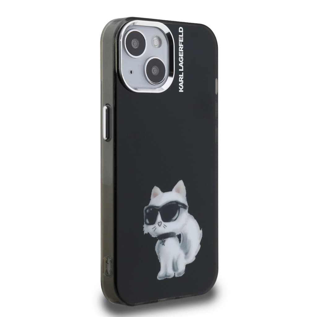 Zadní kryt Karl Lagerfeld IML Aquarelle Choupette pro iPhone 15 Black - náhled 4
