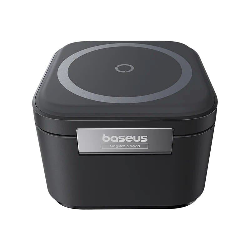 Magnetická bezdrátová rychlonabíječka Baseus MagPro 3v1 25W Cosmic Black - náhled 4