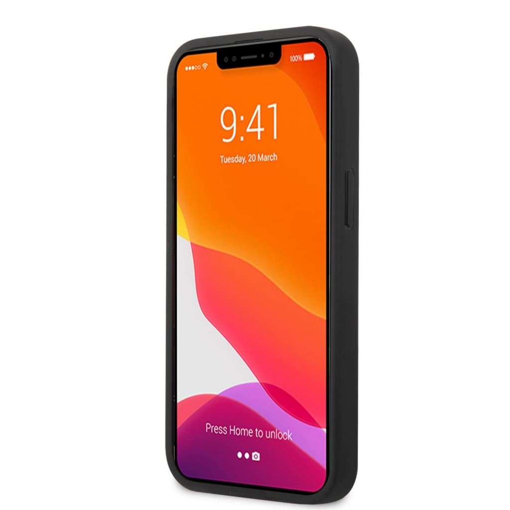 Guess PU 4G Metal Logo Zadní Kryt pro iPhone 13 Grey - náhled 4