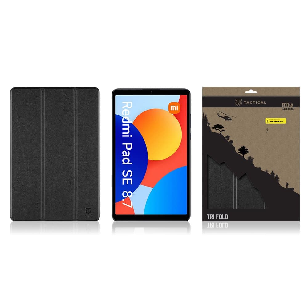 Pouzdro Tactical Book Tri Fold pro Xiaomi Redmi Pad SE 8,7 Black - náhled 4