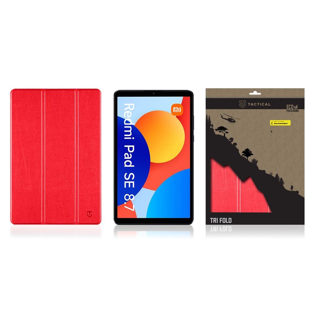Pouzdro Tactical Book Tri Fold pro Xiaomi Redmi Pad SE 8,7 Red - náhled 4