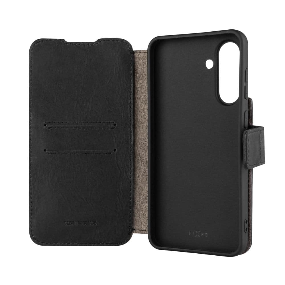 Kožené pouzdro typu kniha FIXED ProFit pro Samsung Galaxy A36 5G, černé - náhled 4