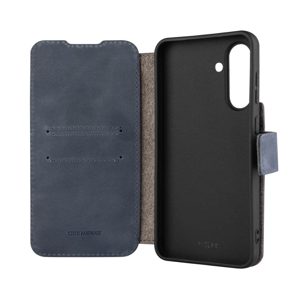 Kožené pouzdro typu kniha FIXED ProFit pro Samsung Galaxy A36 5G, modré - náhled 4