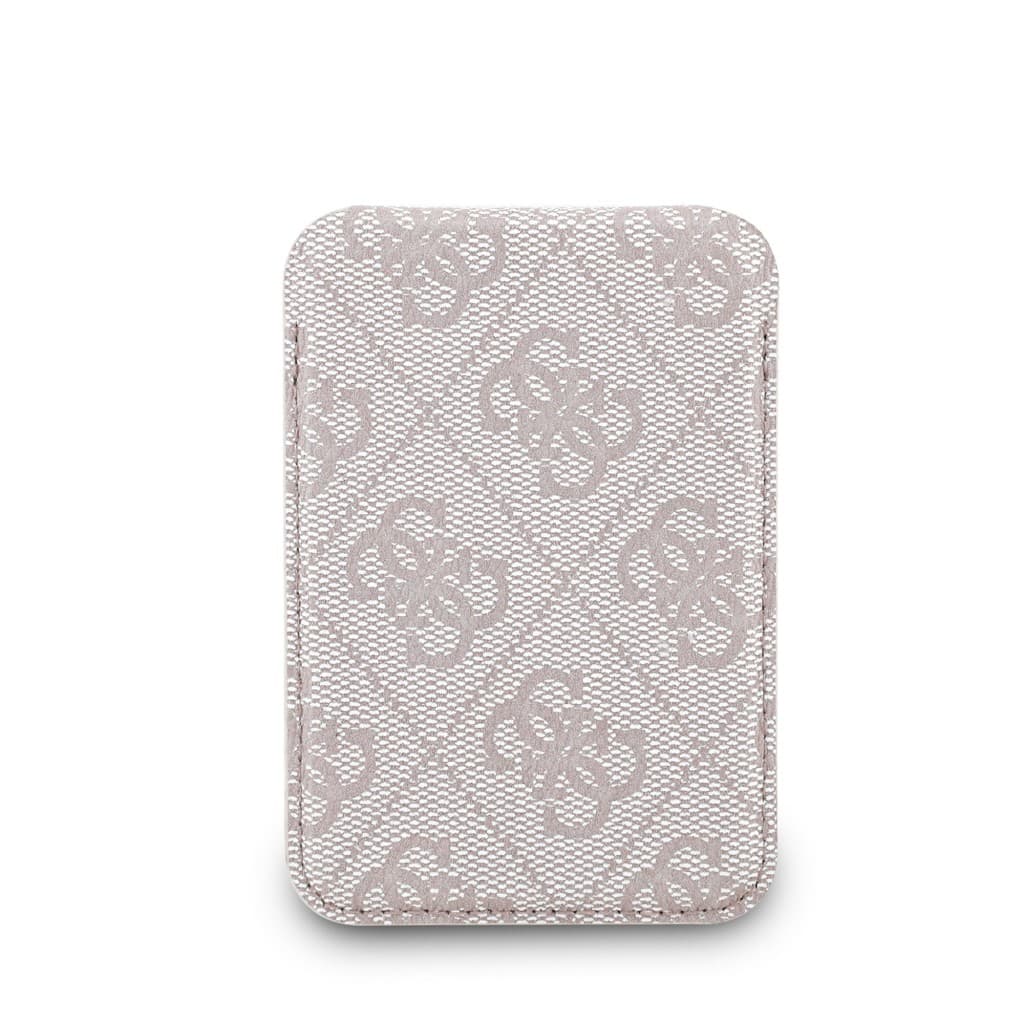 Pouzdro na karty se stojanem Guess 4G Metal Logo MagSafe Cardslot Pink - náhled 4