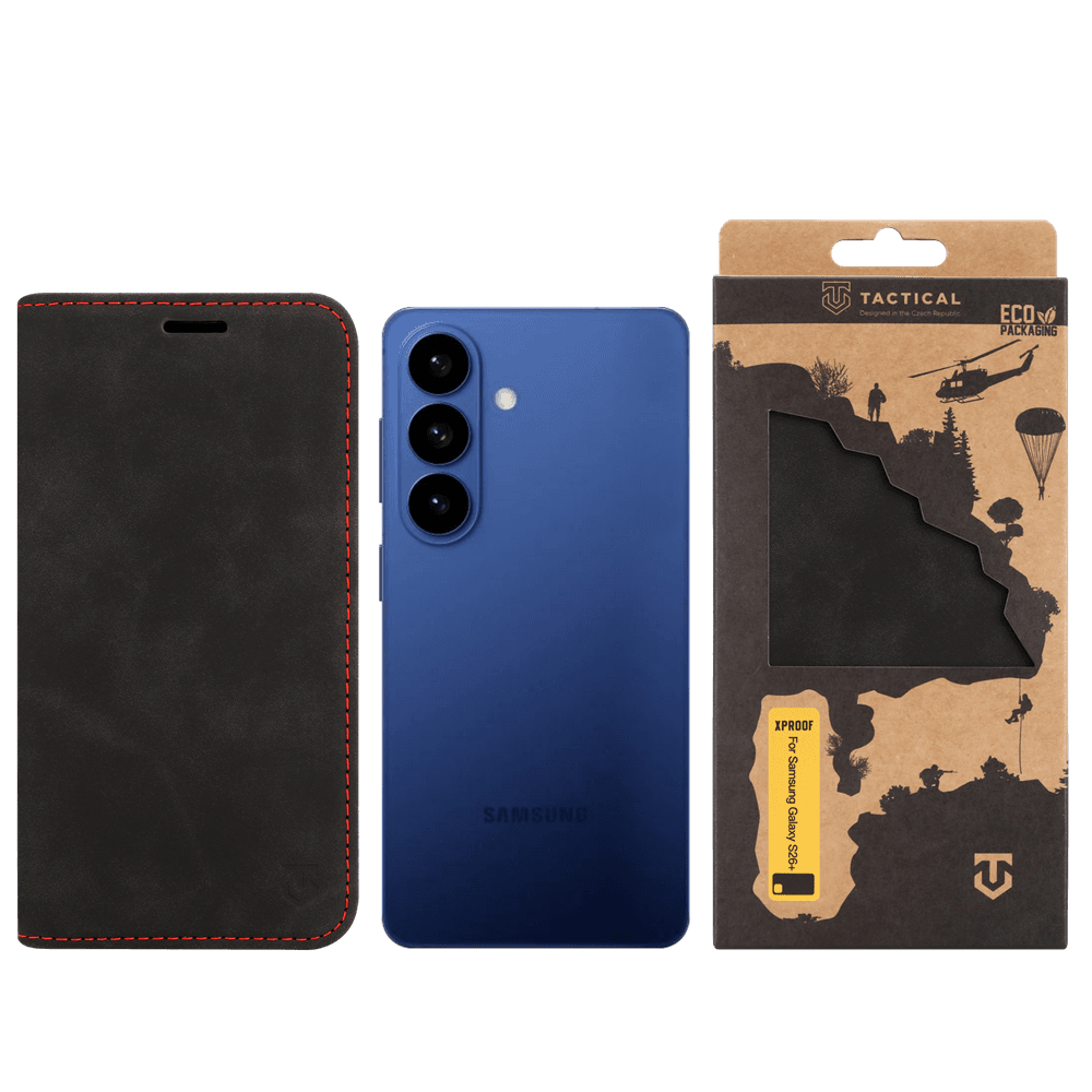 Knížkové pouzdro Tactical Xproof pro Samsung Galaxy S26+ Black Hawk - náhled 4