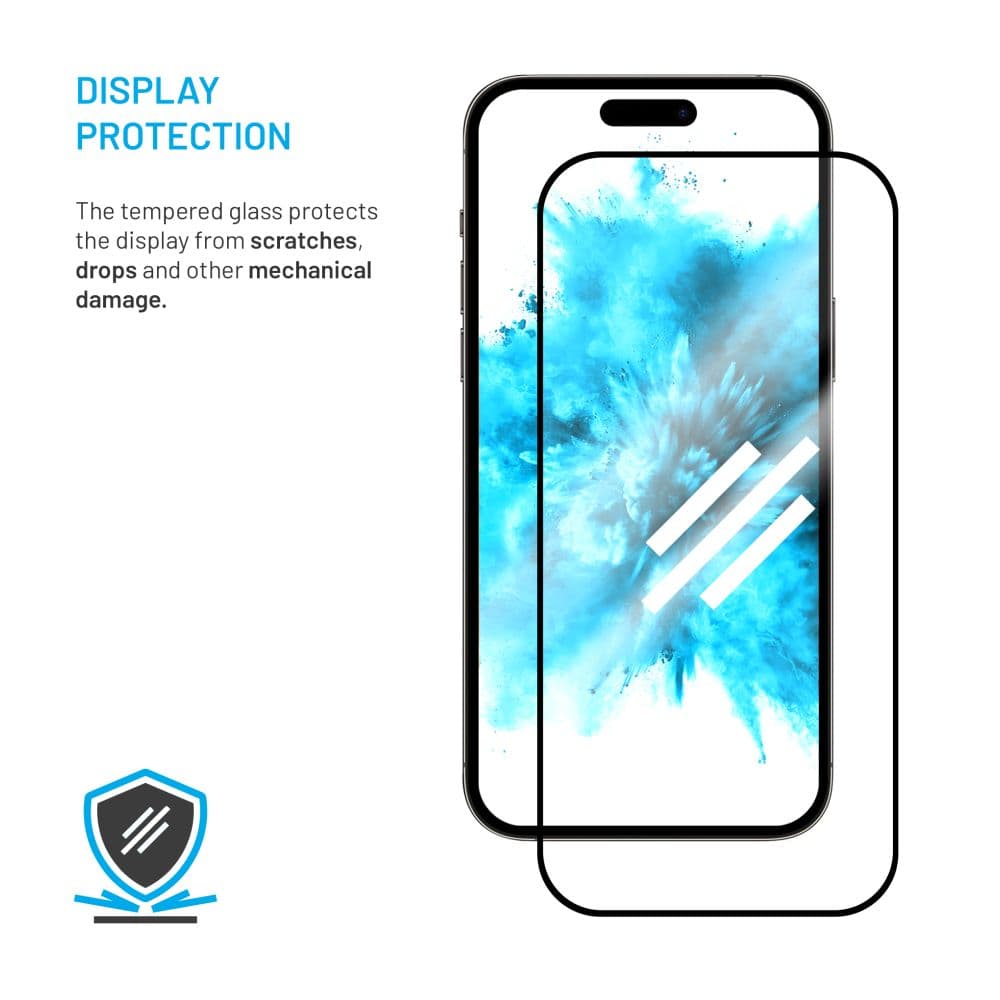 Tvrzené sklo FIXED Full-Cover s aplikátorem pro Apple iPhone 17 Pro, 2ks, černé - náhled 4