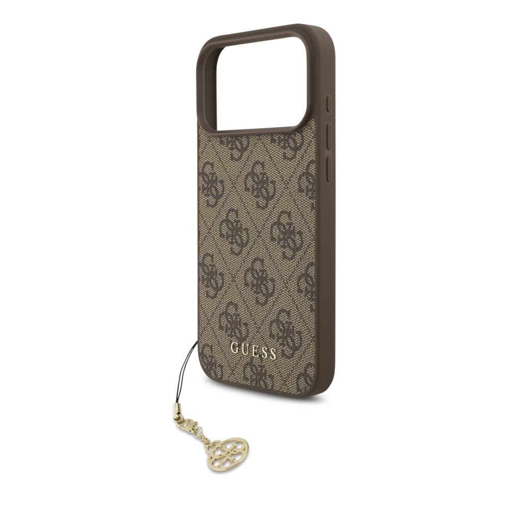 Zadní kryt Guess 4G Charm pro iPhone 17 Pro Max Tone on Tone Brown - náhled 4