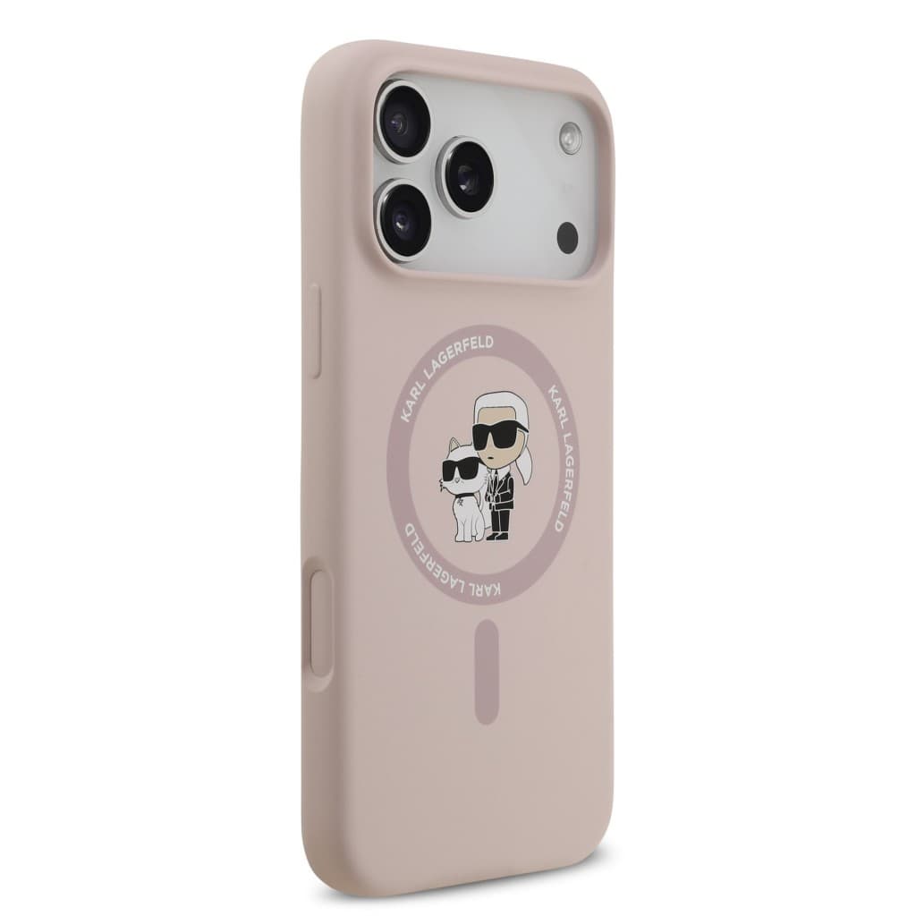 Zadní kryt Karl Lagerfeld Liquid Silicone Karl and Choupette MagSafe pro iPhone 17 Pro Max Pink - náhled 4