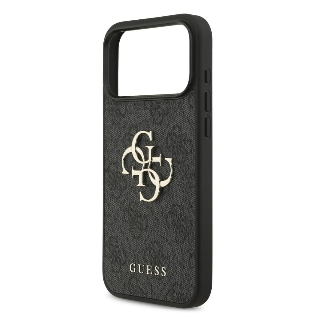 Zadní kryt Guess PU 4G Metal Logo Strap pro iPhone 17 Pro Max Black - náhled 4