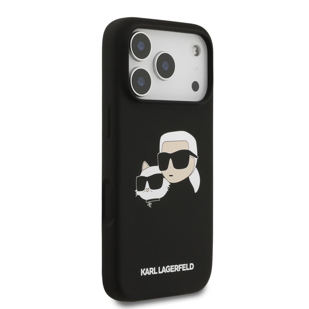 Zadní kryt Karl Lagerfeld Liquid Silicone Double Heads MagSafe pro iPhone 17 Pro Black - náhled 4
