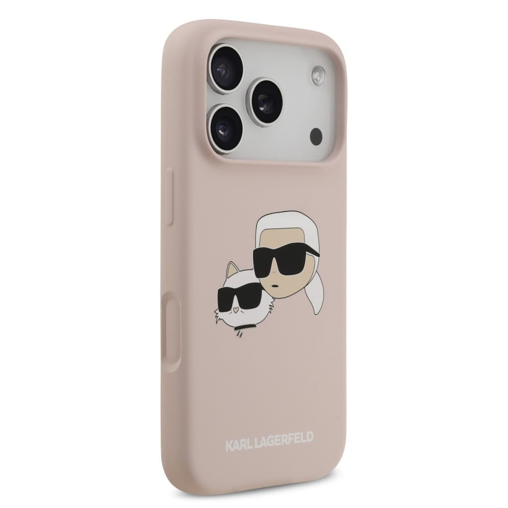 Zadní kryt Karl Lagerfeld Liquid Silicone Double Heads MagSafe pro iPhone 17 Pro Pink - náhled 4