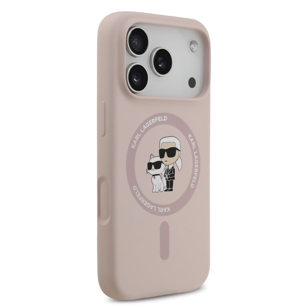 Zadní kryt Karl Lagerfeld Liquid Silicone Karl and Choupette MagSafe pro iPhone 17 Pro Pink - náhled 4