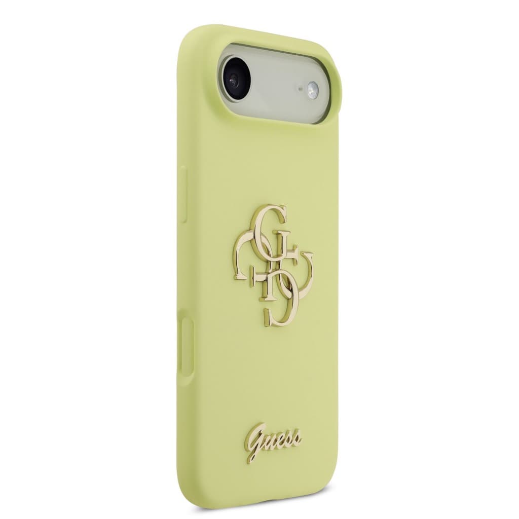 Zadní kryt Guess Liquid Silicone 4G Metal Logo pro iPhone 17 Air Yellow - náhled 4