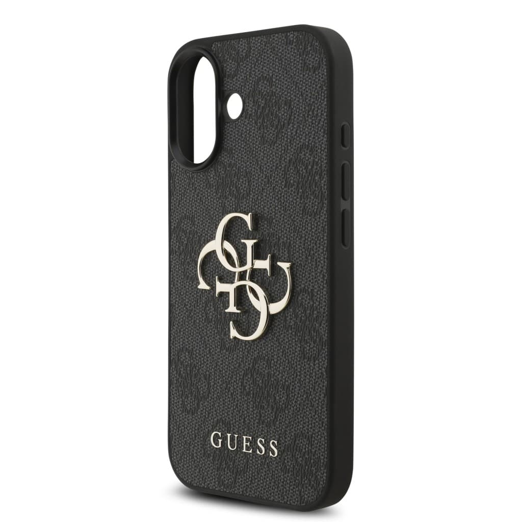 Zadní kryt Guess PU 4G Metal Logo Strap pro iPhone 17 Black - náhled 4