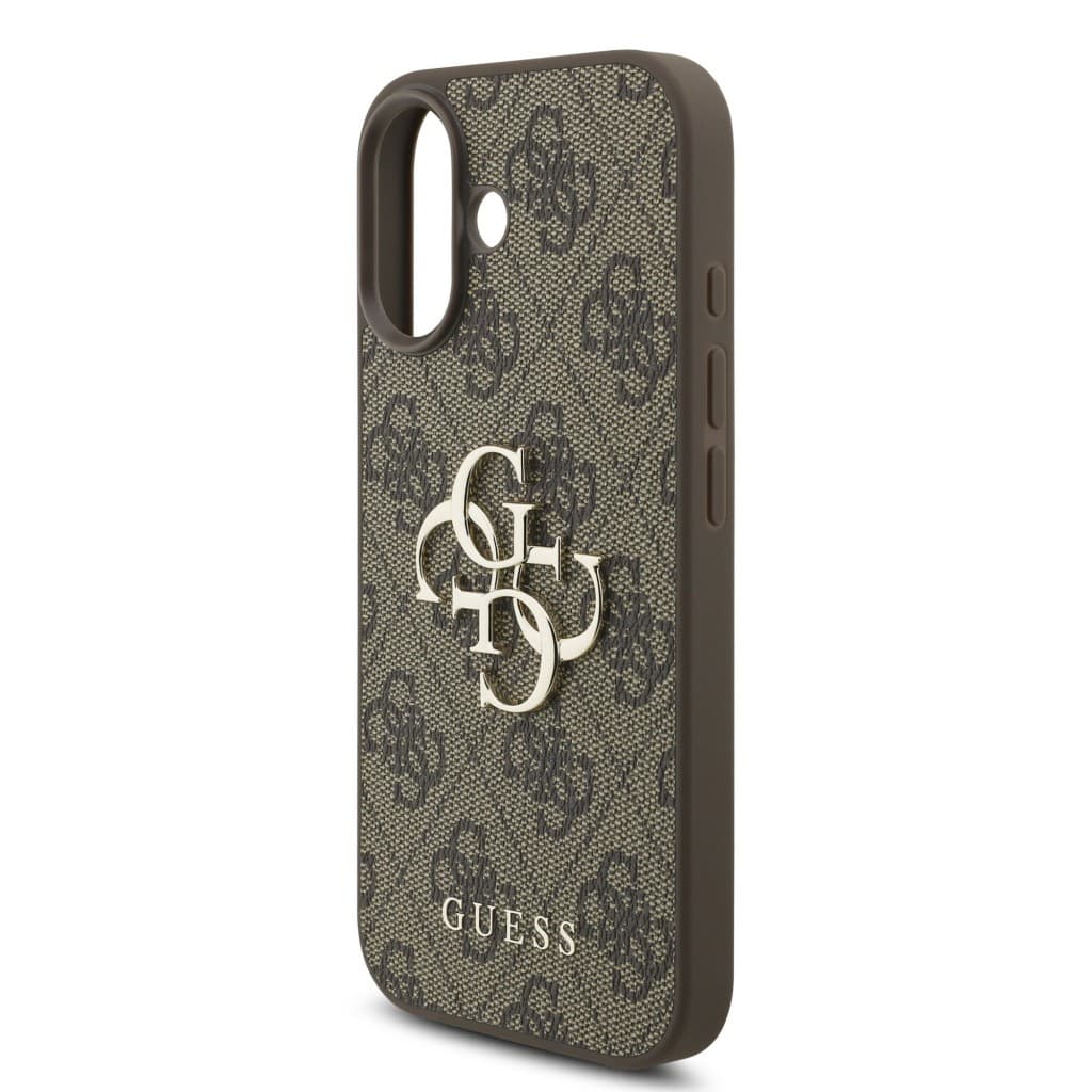 Zadní kryt Guess PU 4G Metal Logo Strap pro iPhone 17 Brown - náhled 4