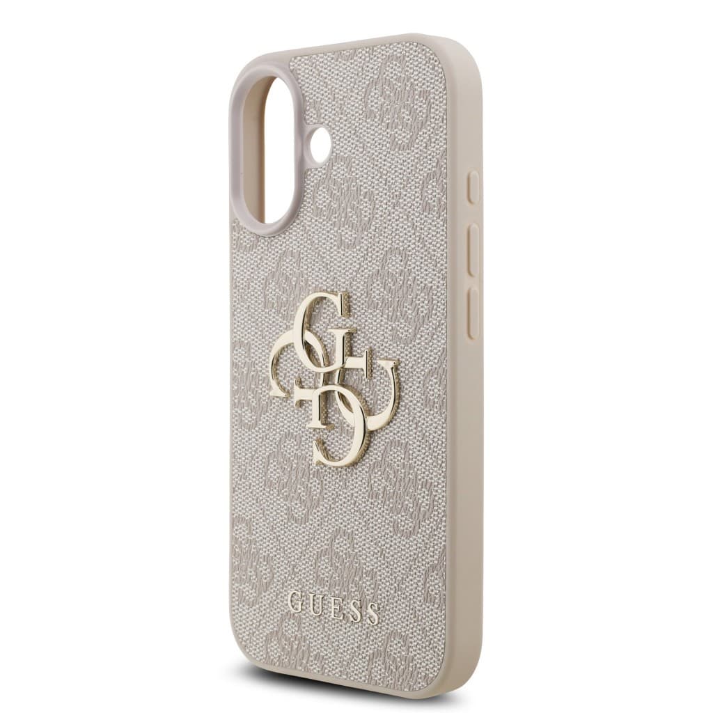 Zadní kryt Guess PU 4G Metal Logo Strap pro iPhone 17 Pink - náhled 4